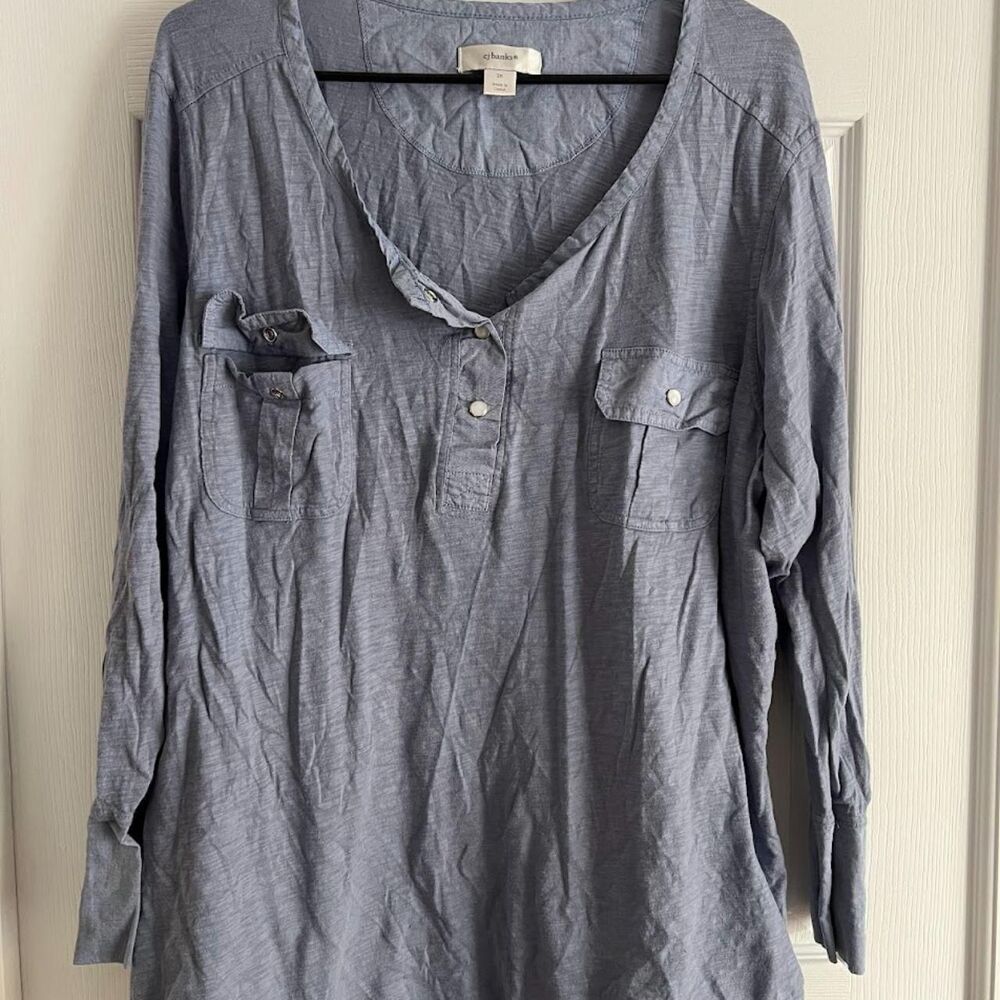 CJ Banks Blue Top 3x